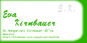 eva kirnbauer business card